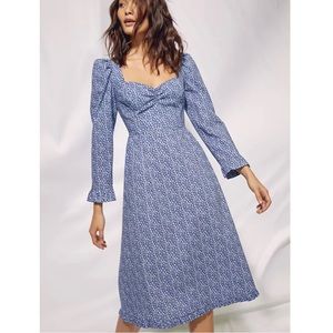 Aritzia Wilfred Polly dress Giselle/night bird